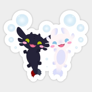 Axolotl Dragon Love Sticker